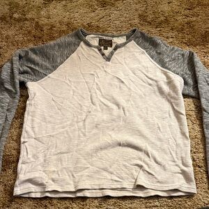 Lucky Brand Gray and White Button Detail Shirt